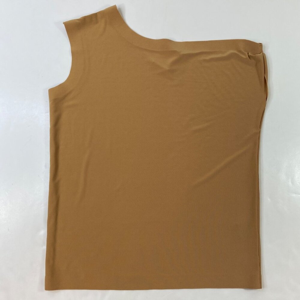 Norma Kamali Asymmetrical Off Drop Shoulder Sleeveless Top Blouse Size XS